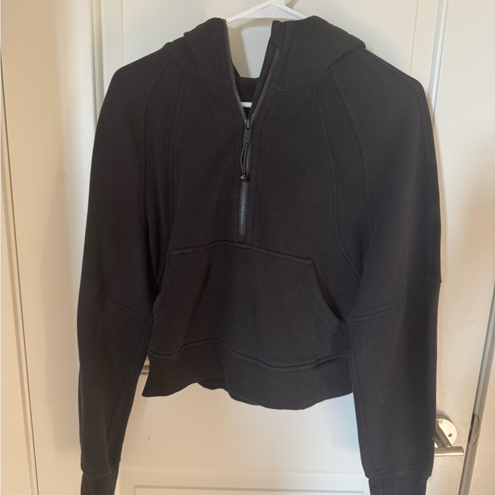 lululemon Black Women's Scuba Half-Zip Hoodie (Size XS/S)